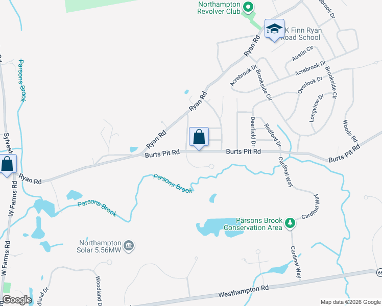 map of restaurants, bars, coffee shops, grocery stores, and more near 1214 Burts Pit Rd in Northampton