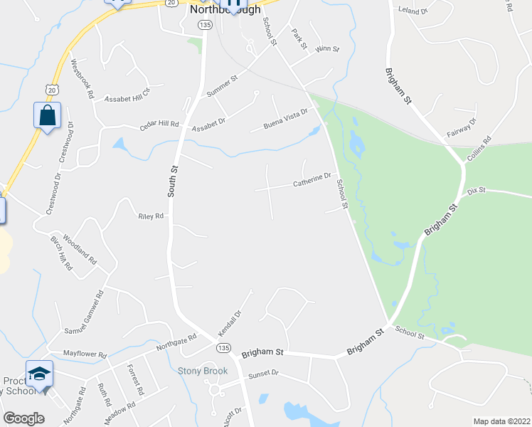 map of restaurants, bars, coffee shops, grocery stores, and more near 15 Joseph Road in Northborough