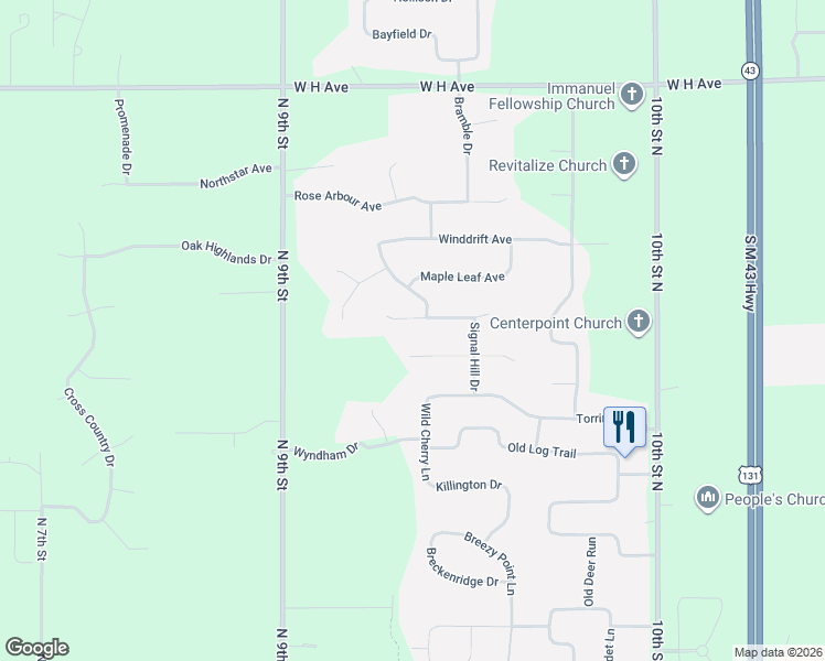 map of restaurants, bars, coffee shops, grocery stores, and more near 6497 Nightingale Avenue in Kalamazoo