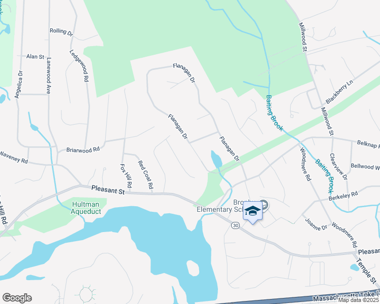 map of restaurants, bars, coffee shops, grocery stores, and more near 93 Flanagan Drive in Framingham
