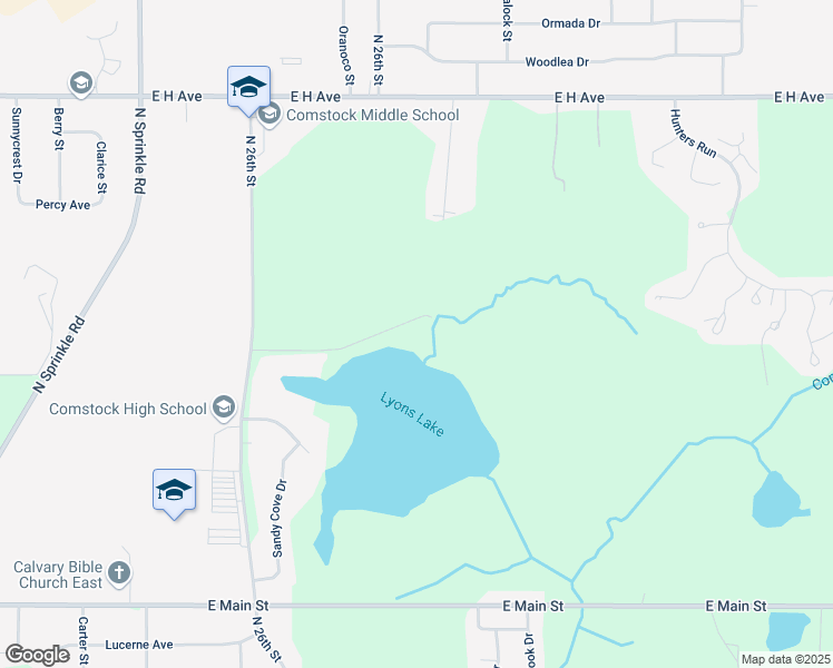 map of restaurants, bars, coffee shops, grocery stores, and more near 6117 East Hj Avenue in Kalamazoo