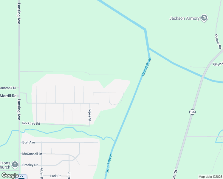 map of restaurants, bars, coffee shops, grocery stores, and more near 5164 Stone River Road in Jackson