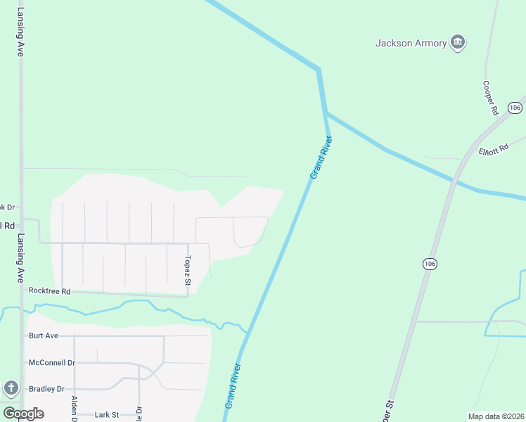 map of restaurants, bars, coffee shops, grocery stores, and more near 5180 Stone River Road in Jackson