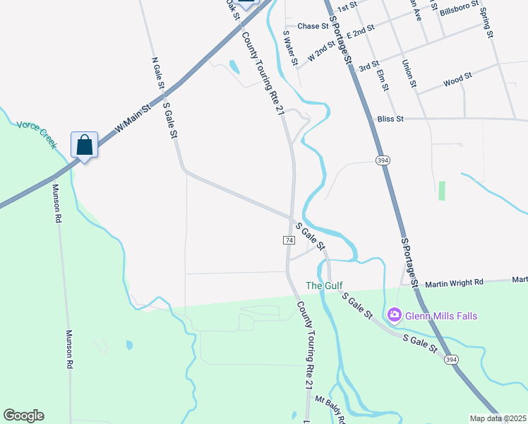 map of restaurants, bars, coffee shops, grocery stores, and more near 108 South Gale Street in Westfield