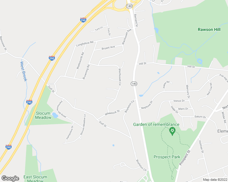 map of restaurants, bars, coffee shops, grocery stores, and more near 1 Hearthside Circle in Shrewsbury