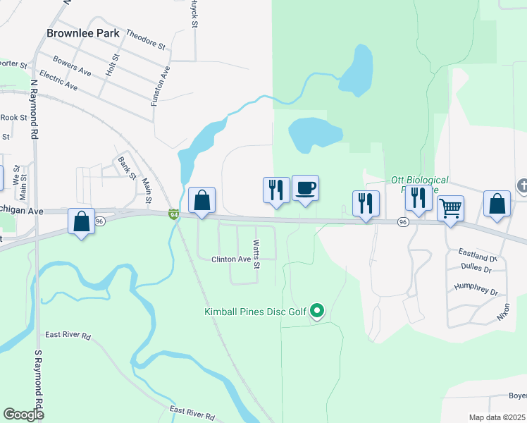 map of restaurants, bars, coffee shops, grocery stores, and more near 1089 East Michigan Avenue in Battle Creek
