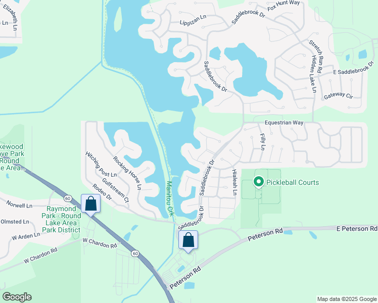map of restaurants, bars, coffee shops, grocery stores, and more near 8 Devonshire Court in Grayslake