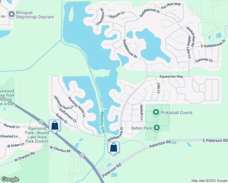map of restaurants, bars, coffee shops, grocery stores, and more near 8 Devonshire Court in Grayslake