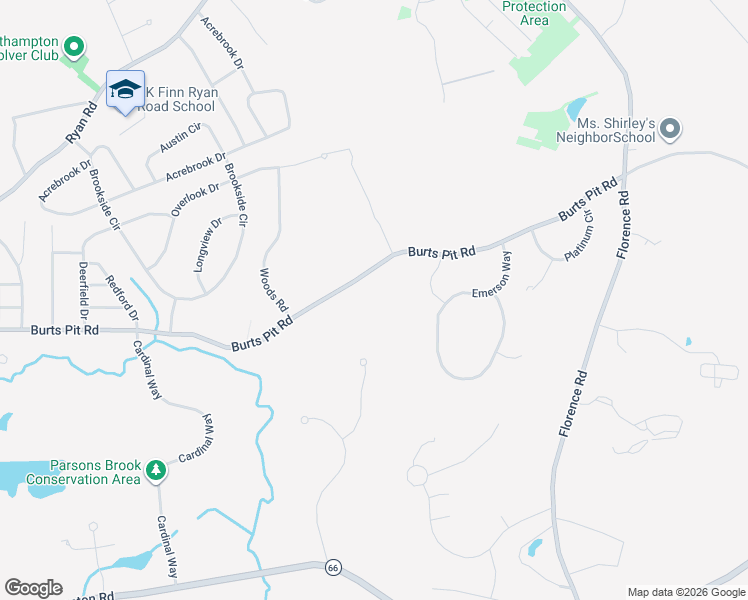 map of restaurants, bars, coffee shops, grocery stores, and more near 808 Burts Pit Road in Northampton