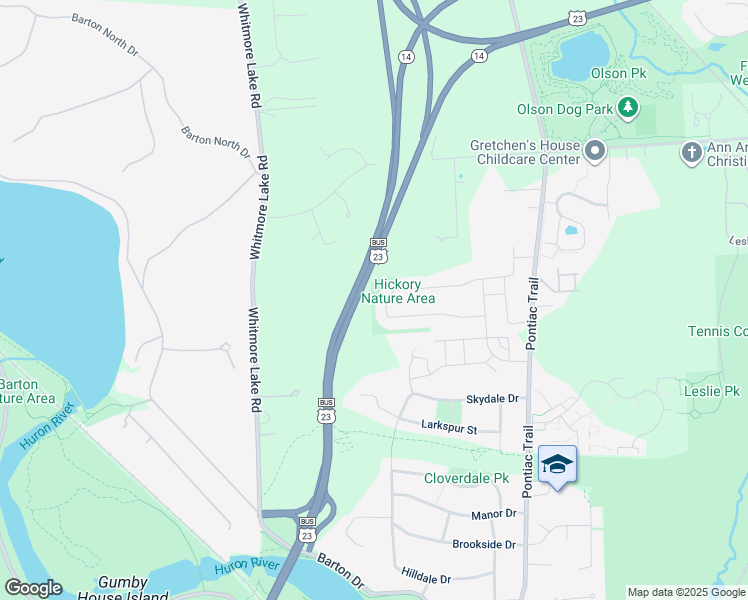 map of restaurants, bars, coffee shops, grocery stores, and more near 2817 Dillon Drive in Ann Arbor