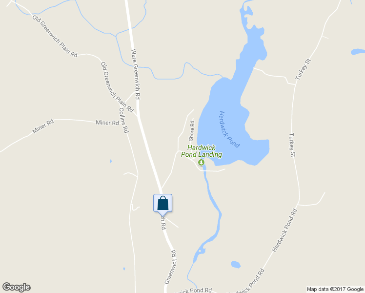 map of restaurants, bars, coffee shops, grocery stores, and more near 107 Hardwick Pond Road in Hardwick