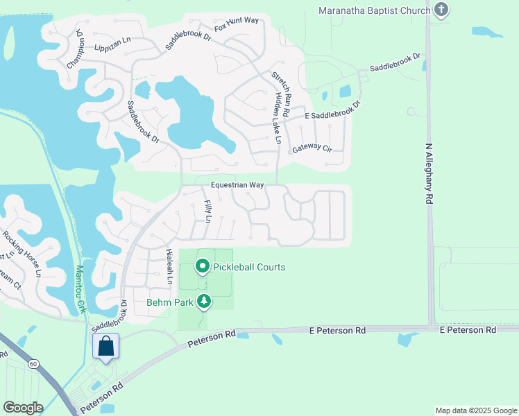 map of restaurants, bars, coffee shops, grocery stores, and more near 1210 Pinto Lane in Grayslake