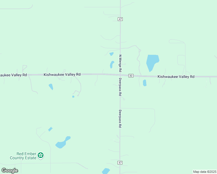 map of restaurants, bars, coffee shops, grocery stores, and more near 1119 Deerpass Road in Marengo