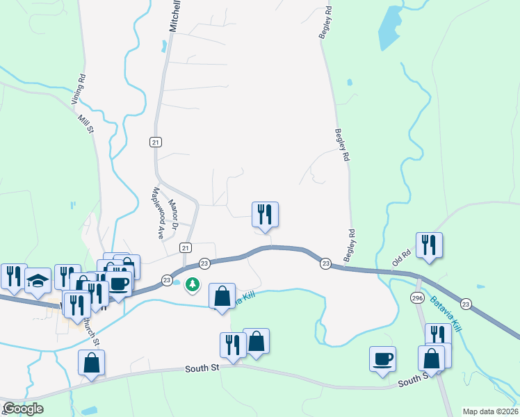 map of restaurants, bars, coffee shops, grocery stores, and more near 31 Koonan Road in Windham
