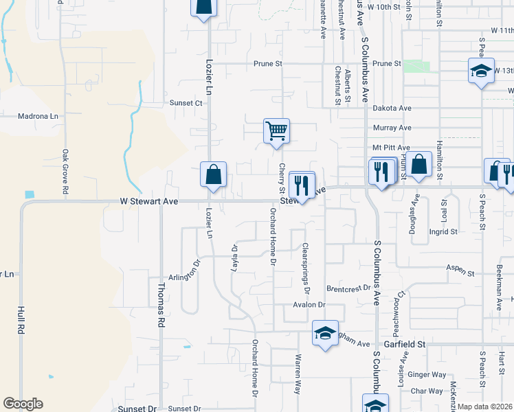 map of restaurants, bars, coffee shops, grocery stores, and more near 1932 Homeview Drive in Medford