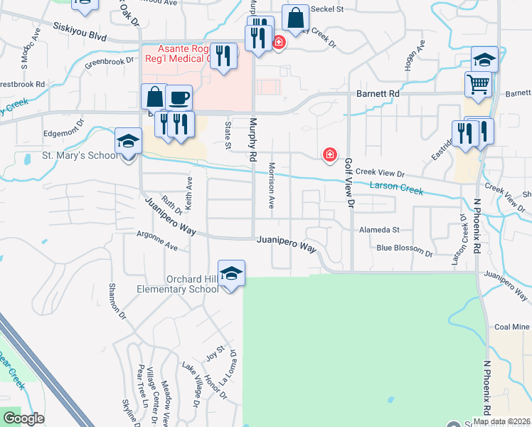 map of restaurants, bars, coffee shops, grocery stores, and more near 889 Morrison Avenue in Medford