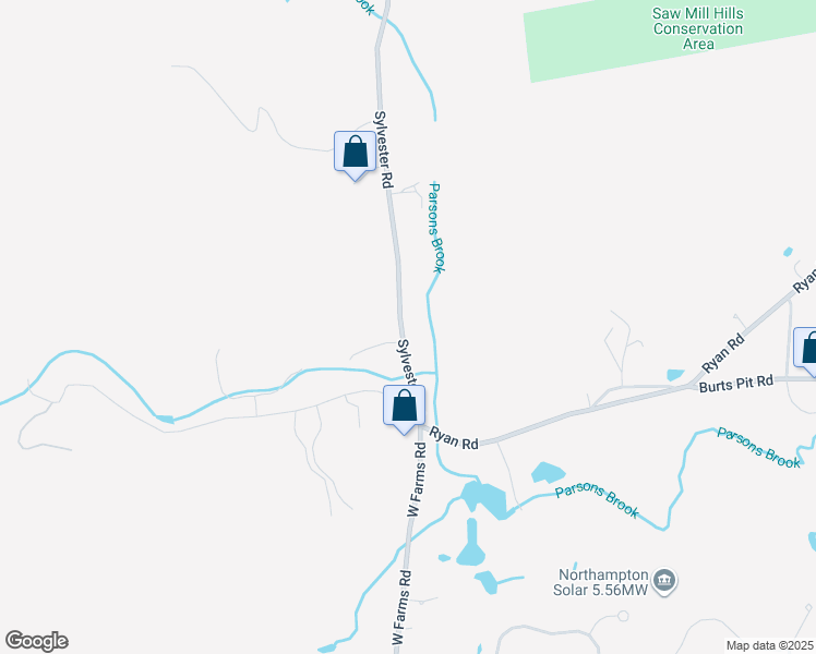 map of restaurants, bars, coffee shops, grocery stores, and more near 83 Sylvester Road in Northampton