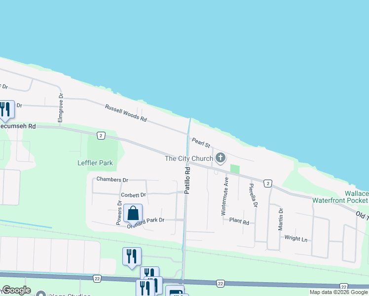 map of restaurants, bars, coffee shops, grocery stores, and more near 71 Patillo Road in Windsor