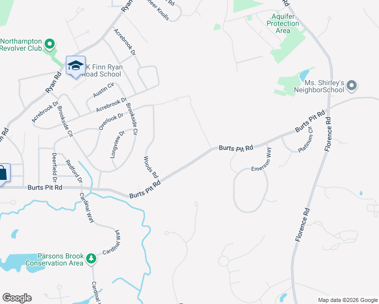map of restaurants, bars, coffee shops, grocery stores, and more near 808-824 Burts Pit Road in Northampton