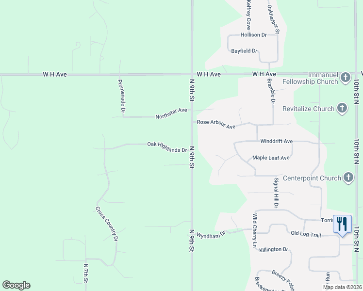 map of restaurants, bars, coffee shops, grocery stores, and more near 2755 North 9th Street in Kalamazoo
