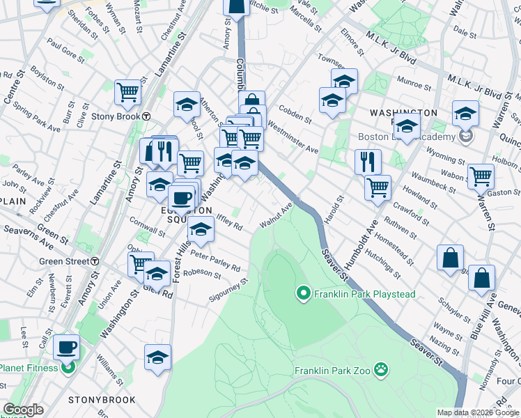 map of restaurants, bars, coffee shops, grocery stores, and more near 3 School Street Place in Boston