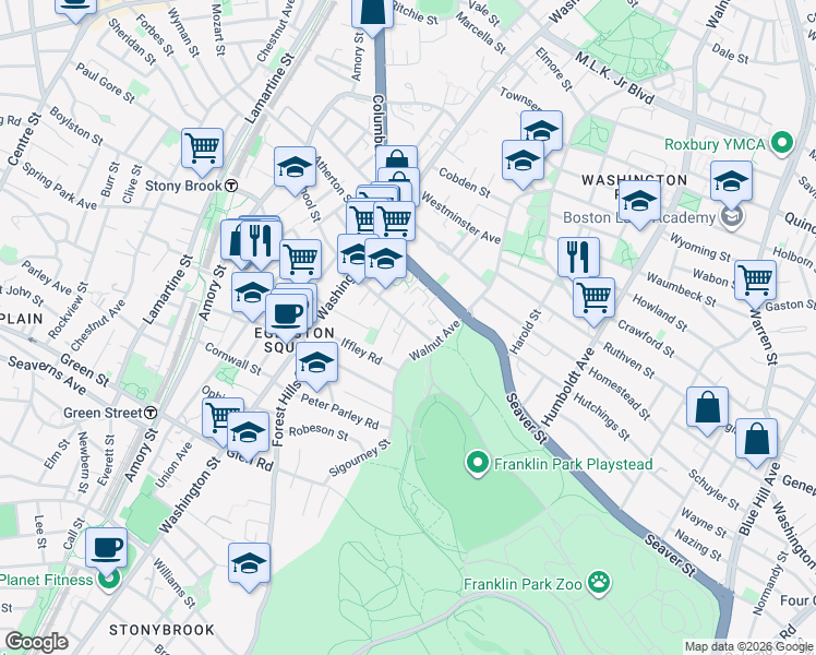 map of restaurants, bars, coffee shops, grocery stores, and more near 26 School Street in Boston