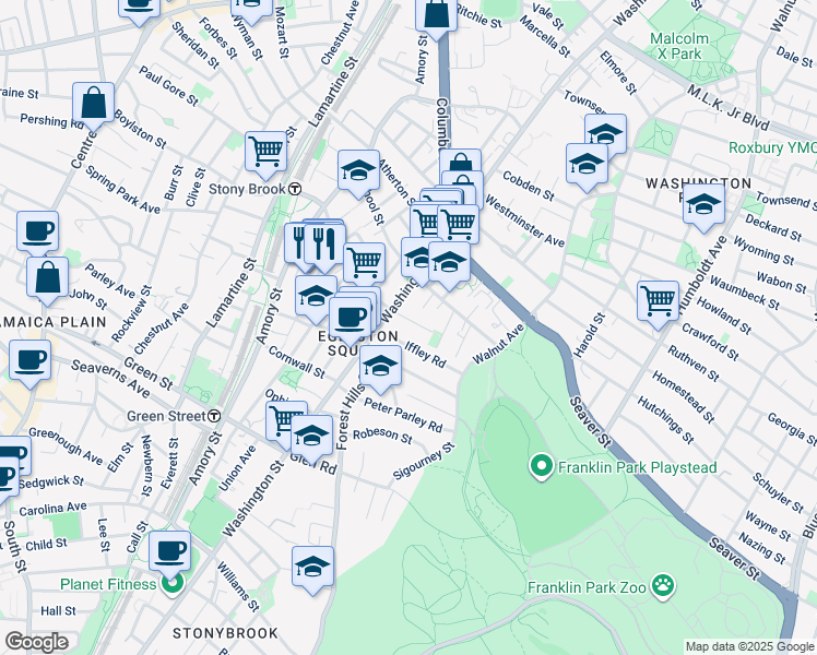 map of restaurants, bars, coffee shops, grocery stores, and more near 6 Chilcott Place in Boston