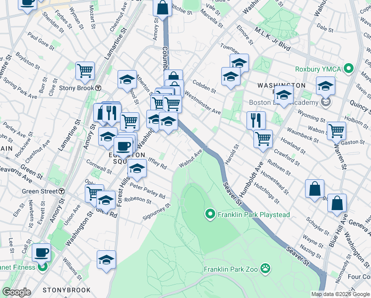 map of restaurants, bars, coffee shops, grocery stores, and more near 3 School Street Place in Boston