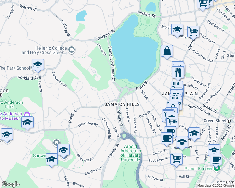 map of restaurants, bars, coffee shops, grocery stores, and more near 116 Prince Street in Boston