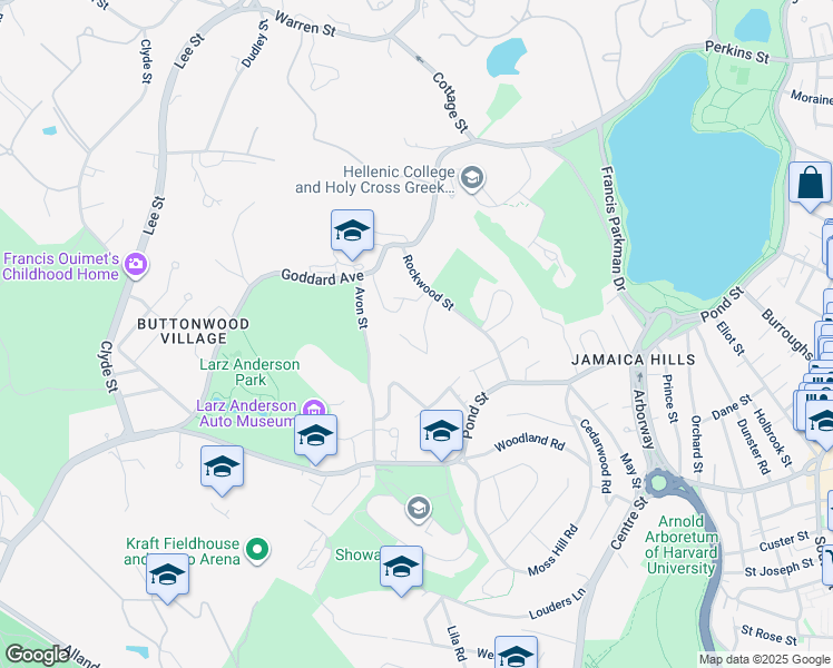 map of restaurants, bars, coffee shops, grocery stores, and more near 118 Rockwood Street in Boston