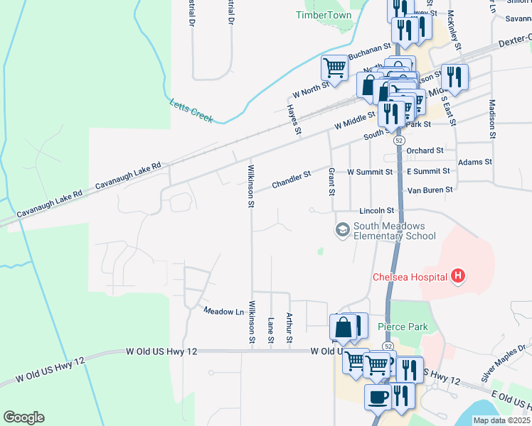 map of restaurants, bars, coffee shops, grocery stores, and more near 315 Wilkinson Street in Chelsea