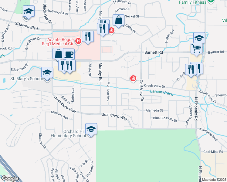 map of restaurants, bars, coffee shops, grocery stores, and more near 833 Morrison Avenue in Medford