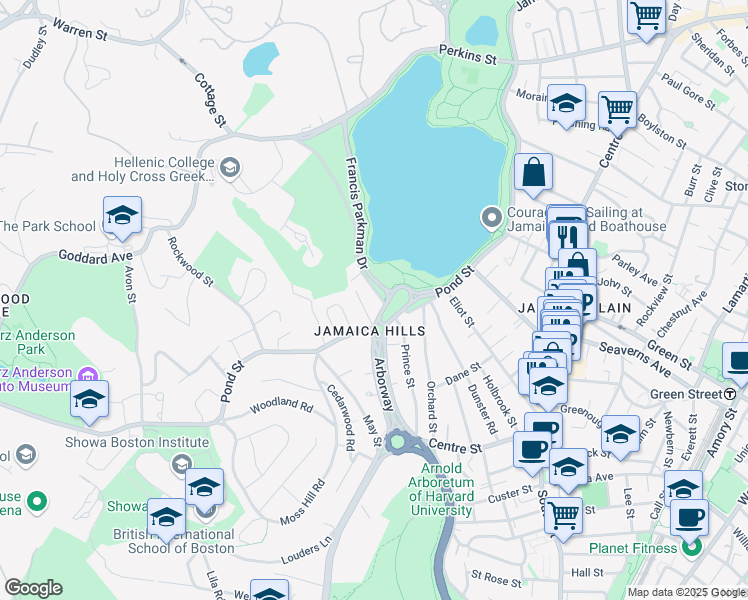 map of restaurants, bars, coffee shops, grocery stores, and more near 116 Prince Street in Boston