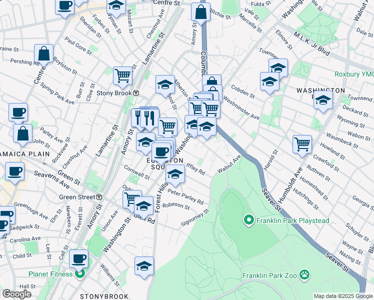 map of restaurants, bars, coffee shops, grocery stores, and more near 10 Chilcott Place in Boston