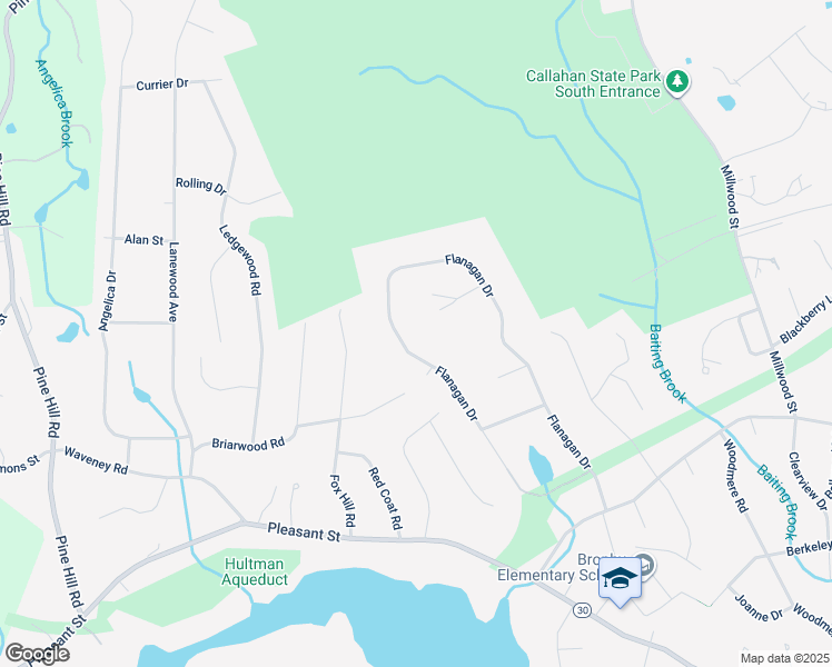 map of restaurants, bars, coffee shops, grocery stores, and more near 60 Flanagan Drive in Framingham