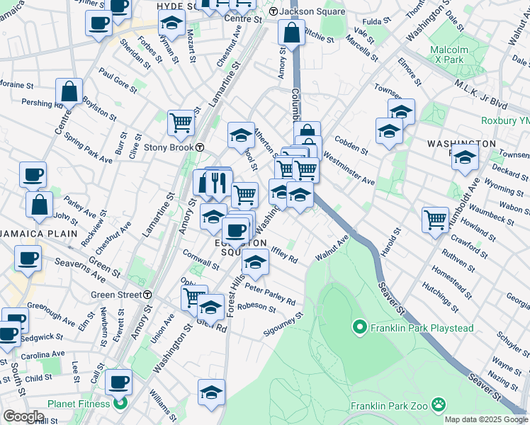 map of restaurants, bars, coffee shops, grocery stores, and more near 6 Chilcott Place in Boston