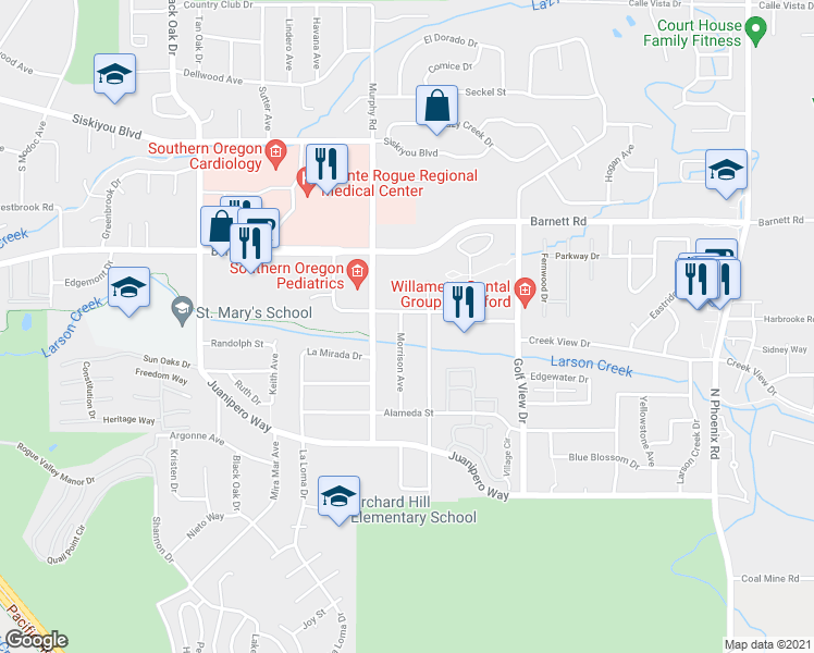 map of restaurants, bars, coffee shops, grocery stores, and more near 78 State Street in Medford