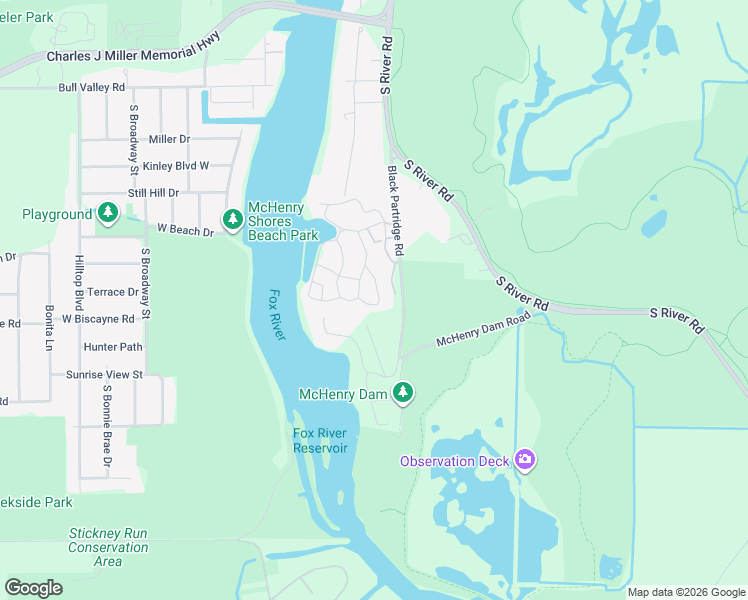 map of restaurants, bars, coffee shops, grocery stores, and more near 2616 Apache Trail in McHenry