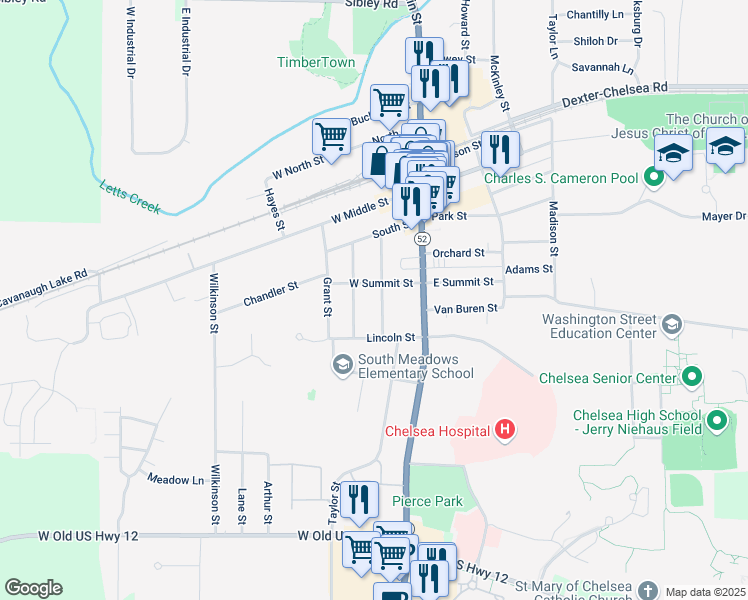 map of restaurants, bars, coffee shops, grocery stores, and more near 400 Congdon Street in Chelsea