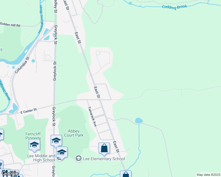 map of restaurants, bars, coffee shops, grocery stores, and more near 60 Maritta Avenue in Lee