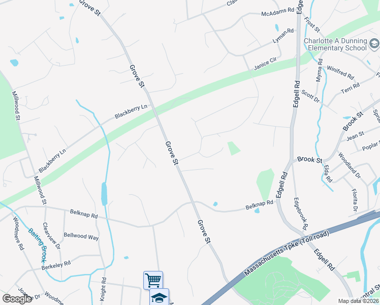 map of restaurants, bars, coffee shops, grocery stores, and more near 8 Raleigh Road in Framingham