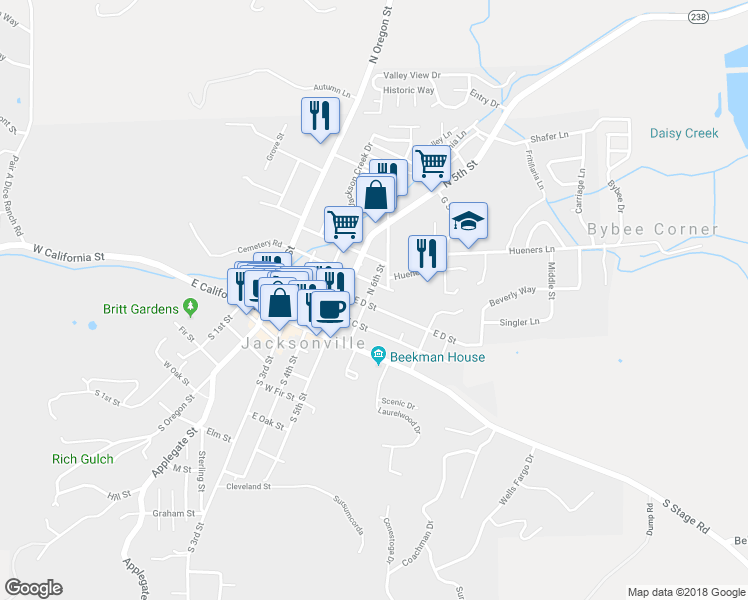map of restaurants, bars, coffee shops, grocery stores, and more near 310 North 6th Street in Jacksonville