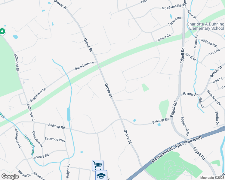 map of restaurants, bars, coffee shops, grocery stores, and more near 8 Raleigh Road in Framingham