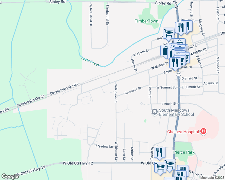 map of restaurants, bars, coffee shops, grocery stores, and more near 124 Wilkinson Street in Chelsea