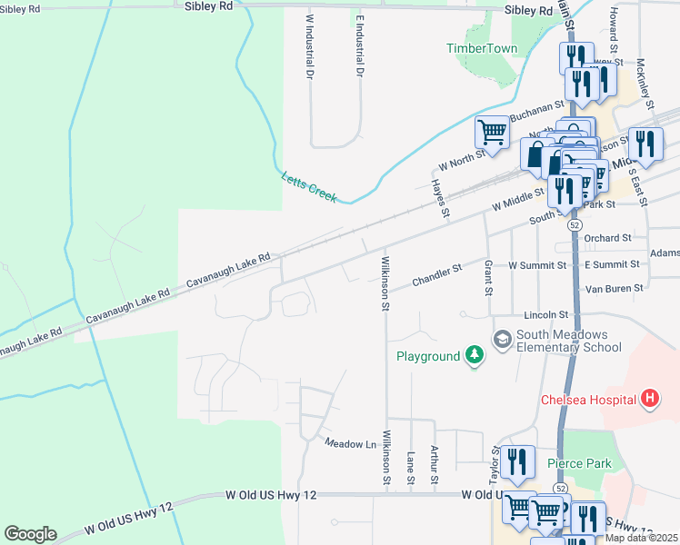 map of restaurants, bars, coffee shops, grocery stores, and more near 651 West Middle Street in Chelsea