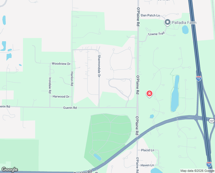 map of restaurants, bars, coffee shops, grocery stores, and more near 31065 Prairie Ridge Road in Libertyville