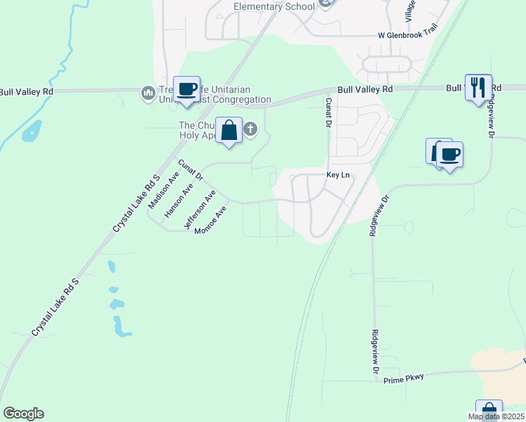 map of restaurants, bars, coffee shops, grocery stores, and more near 914 Camden Street in McHenry