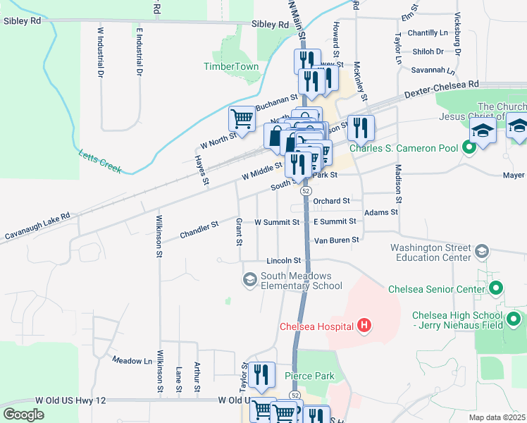 map of restaurants, bars, coffee shops, grocery stores, and more near 400 Congdon Street in Chelsea