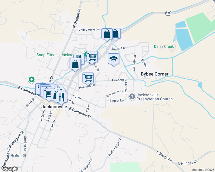 map of restaurants, bars, coffee shops, grocery stores, and more near 122 McCully Lane in Jacksonville