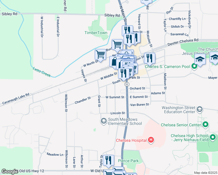 map of restaurants, bars, coffee shops, grocery stores, and more near 206 Congdon Street in Chelsea